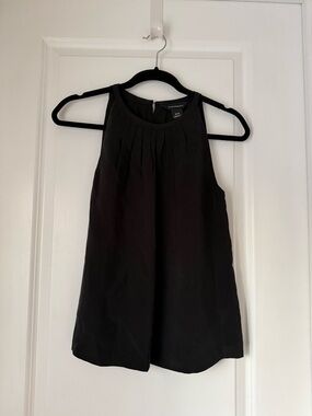 Club Monaco Black Pleated Halter Top